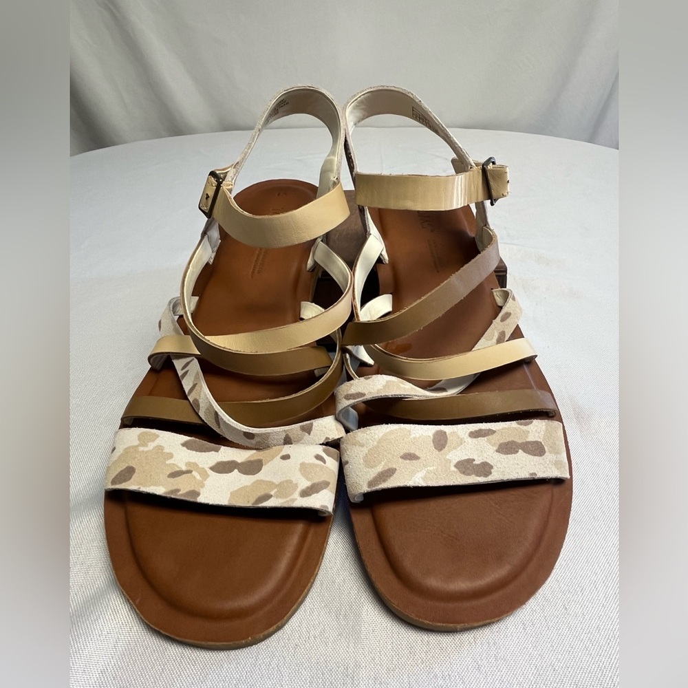 Toms Beige Abstract Cow Print